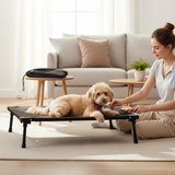 Cooling Elevated Dog Bed – Foldable Breathable Pet Cot for Small Dogs & Cats
